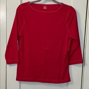 Jones New York Women's Rose  Long-Sleeve Crewneck Top